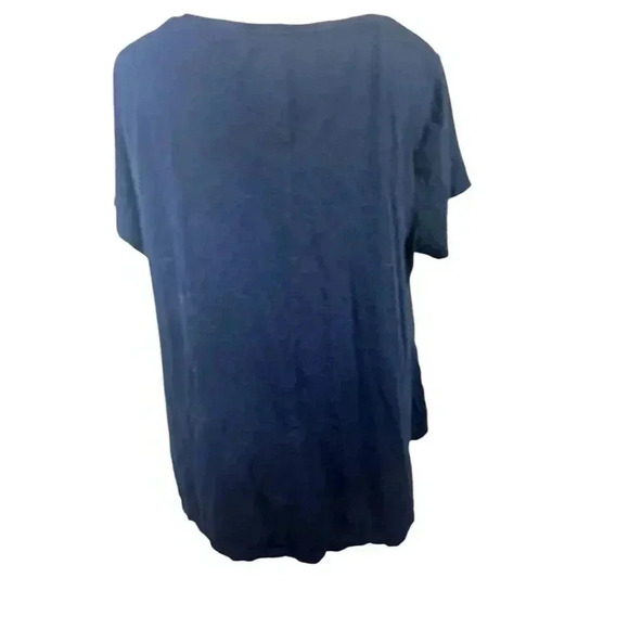 Crown & Ivy Navy Blue Peacock Top With Sequins Size XL - Picture 3 of 7